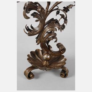 Paar schmiedeeiserne Kerzenleuchter