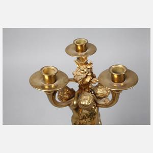 Paar Figurenleuchter Bronze