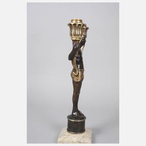 Paar figürliche Kerzenleuchter Bronze