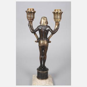 Paar figürliche Kerzenleuchter Bronze