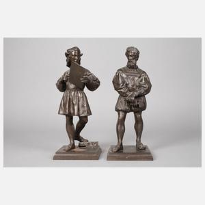 Paar Eisengussfiguren