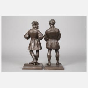 Paar Eisengussfiguren