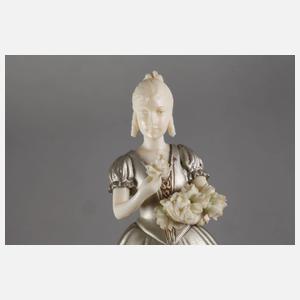 Chryselephantin Blumenmädchen