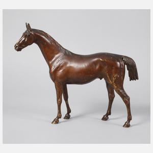 Große Wiener Bronze stehender Hengst