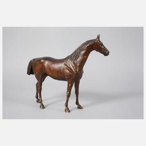 Große Wiener Bronze stehender Hengst