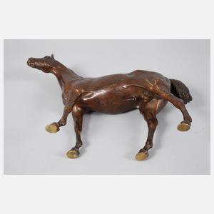 Große Wiener Bronze stehender Hengst