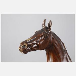 Große Wiener Bronze stehender Hengst