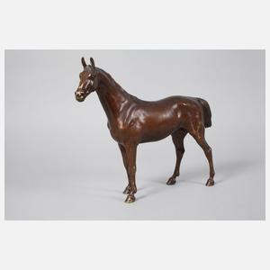 Große Wiener Bronze stehender Hengst