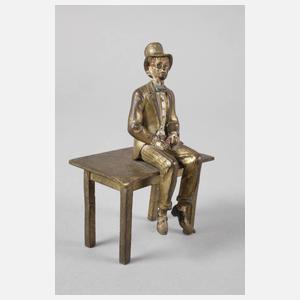 Wiener Bronze sitzender Herr