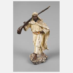 Wiener Bronze Orientale mit Gewehr