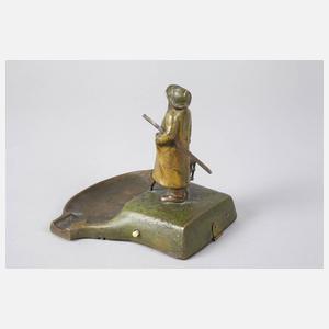 Wiener Bronze Tischklingel mit Nachtwächter