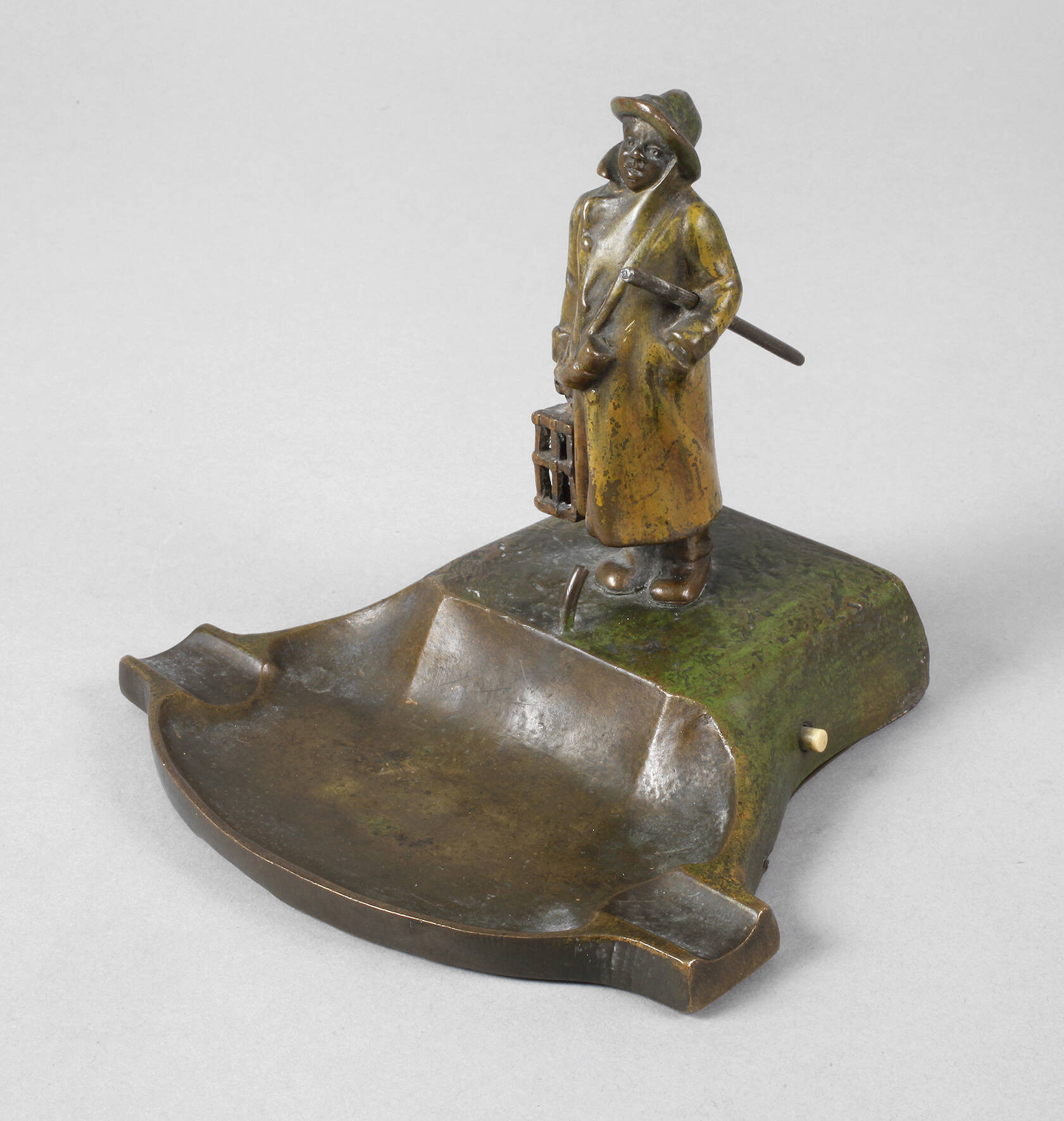 Wiener Bronze Tischklingel mit Nachtwächter