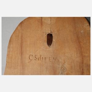 G. Schrey, zwei Frauenköpfe als Reliefs