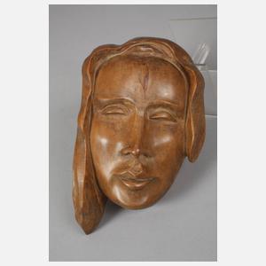 G. Schrey, zwei Frauenköpfe als Reliefs