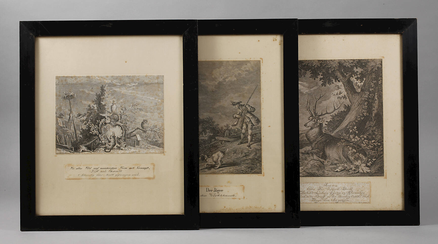 Johann Elias Ridinger, Jagd- und Tierdarstellungen