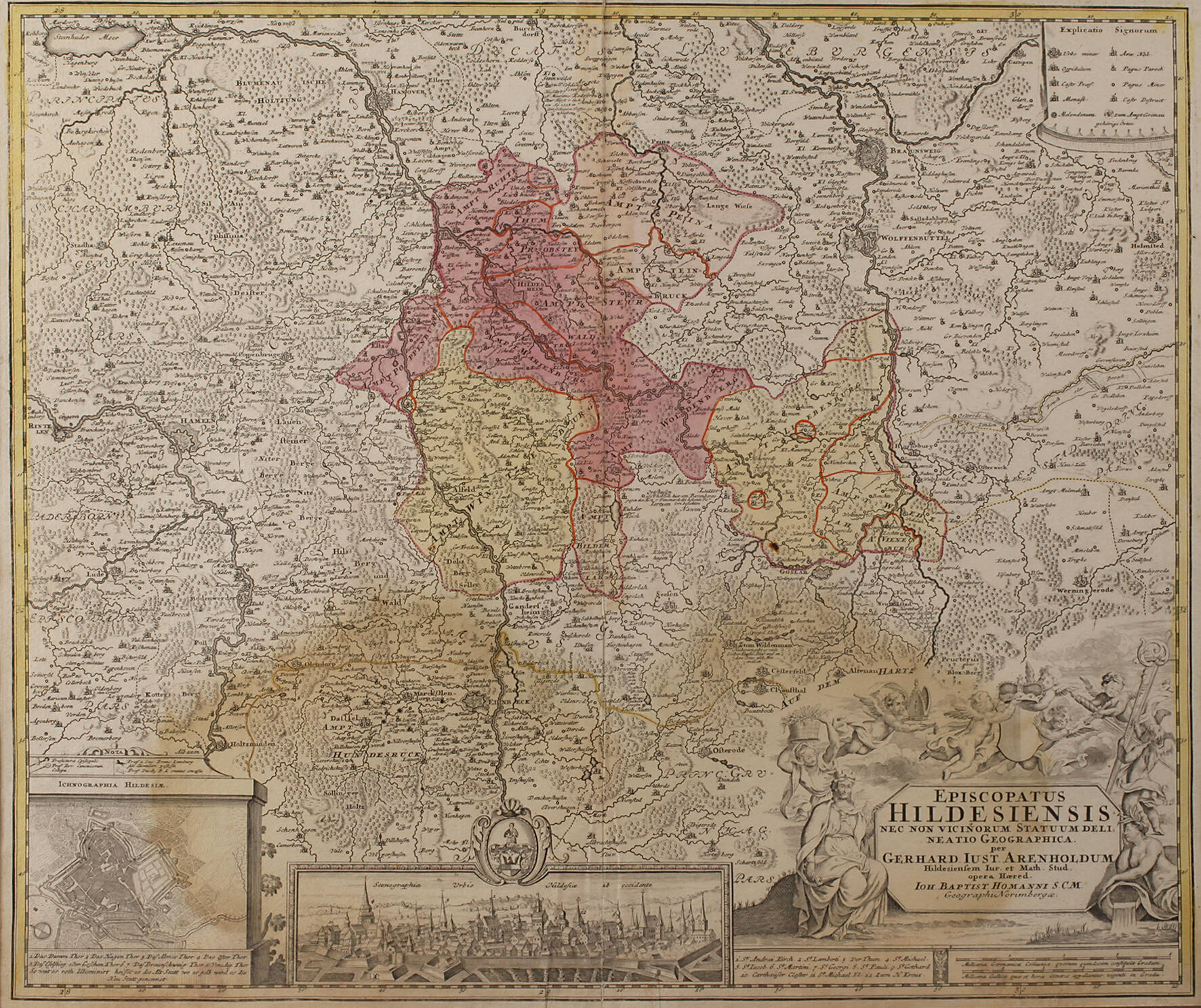 Kupferstichkarte Hildesheim