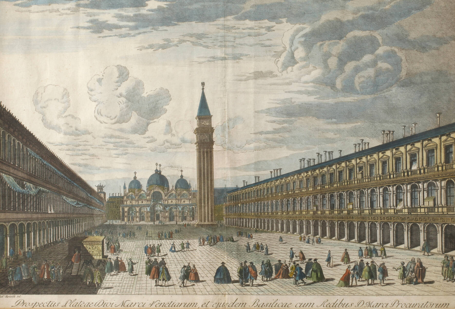 Michele Mariechi, Markusplatz in Venedig