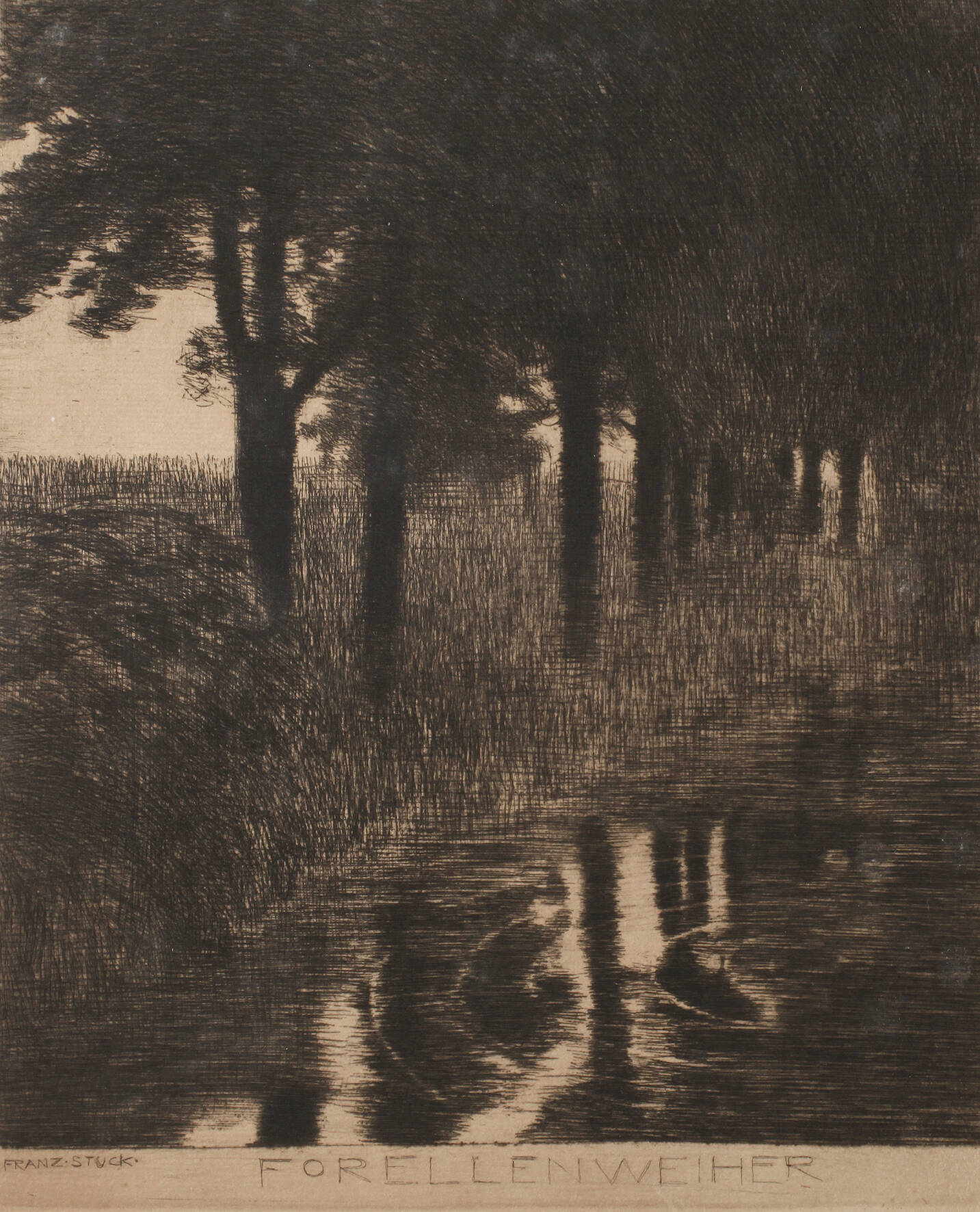Prof. Franz von Stuck, "Forellenweiher"