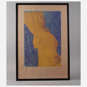 Prof. Ernst Fuchs, Kopf eines Cherub