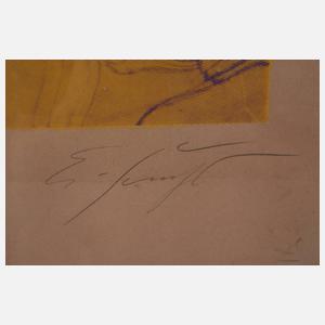 Prof. Ernst Fuchs, Kopf eines Cherub