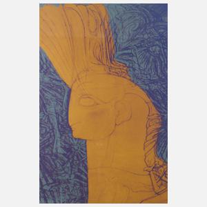 Prof. Ernst Fuchs, Kopf eines Cherub