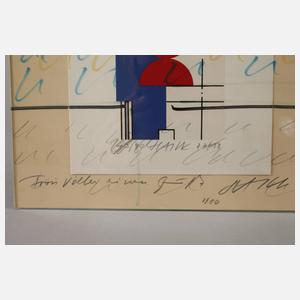 Otto Herbert Hajek, überzeichnete Druckgraphik