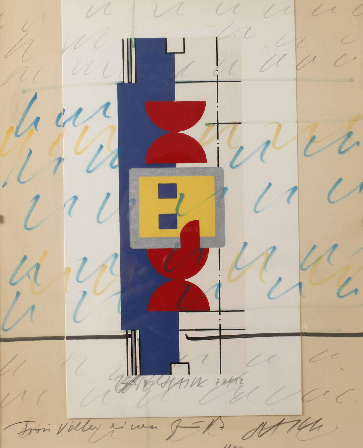 Otto Herbert Hajek, überzeichnete Druckgraphik