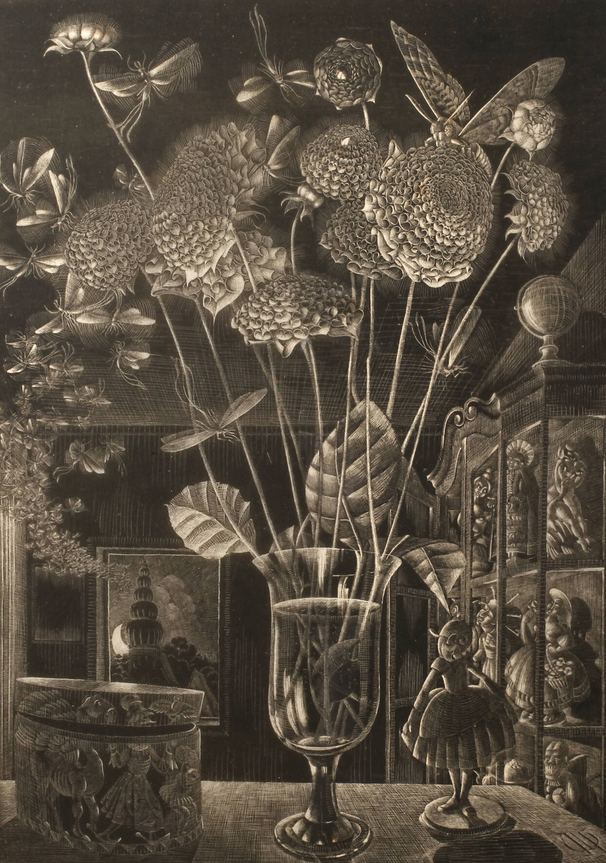 Prof. Wilhelm Heise, "Pompon-Dahlien"