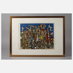 Fernand Leger, "Músicos y acróbatas"