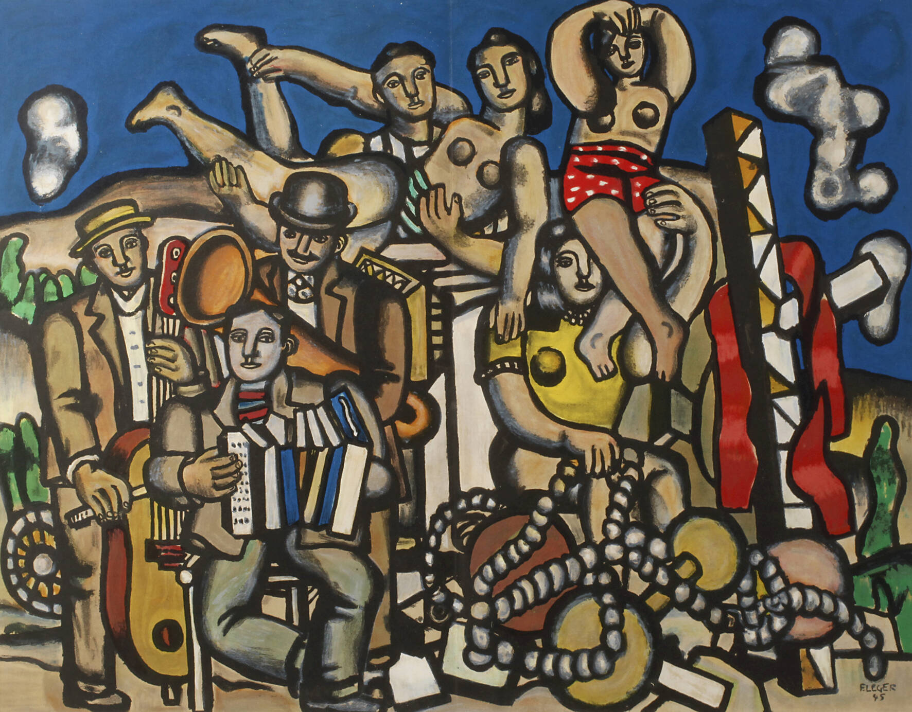 Fernand Leger, "Músicos y acróbatas"