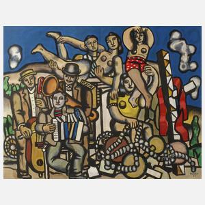 Fernand Leger, "Músicos y acróbatas"