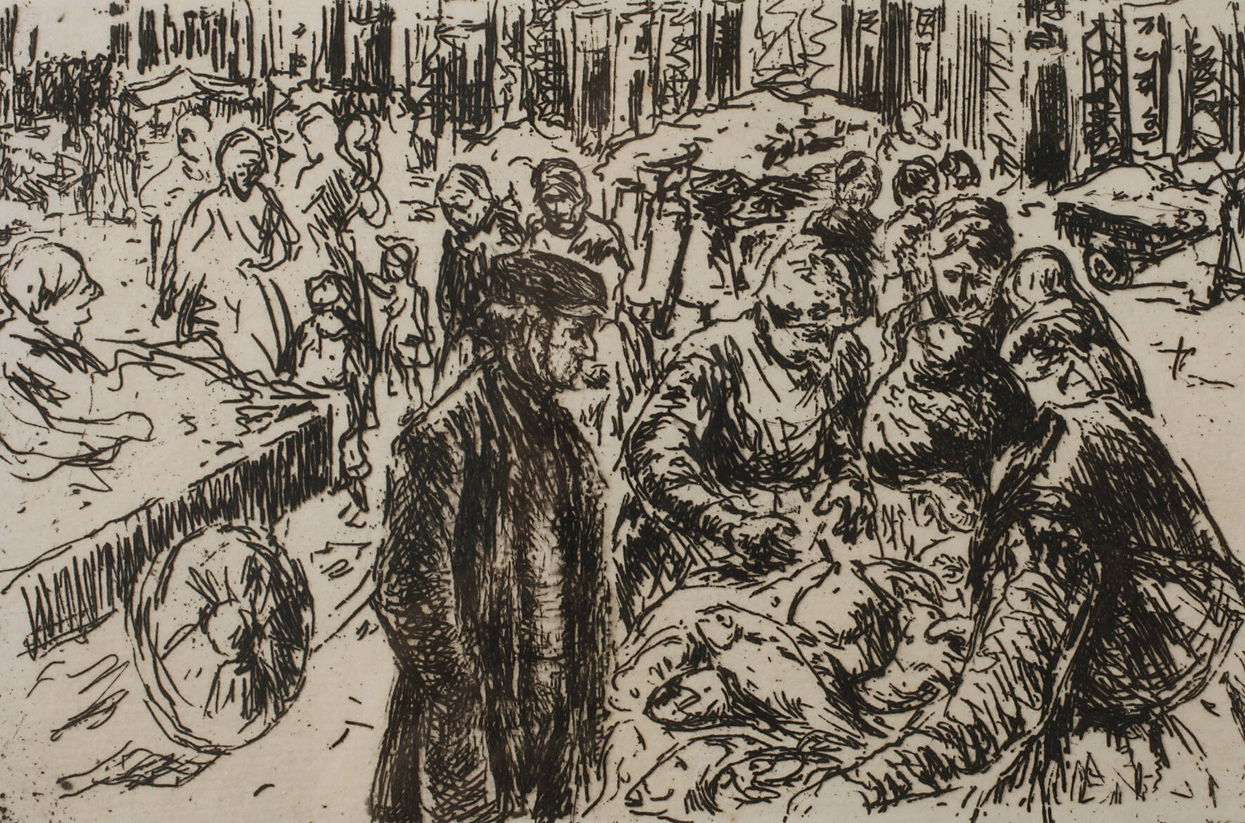 Prof. Max Liebermann, Fischmarkt in Amsterdam