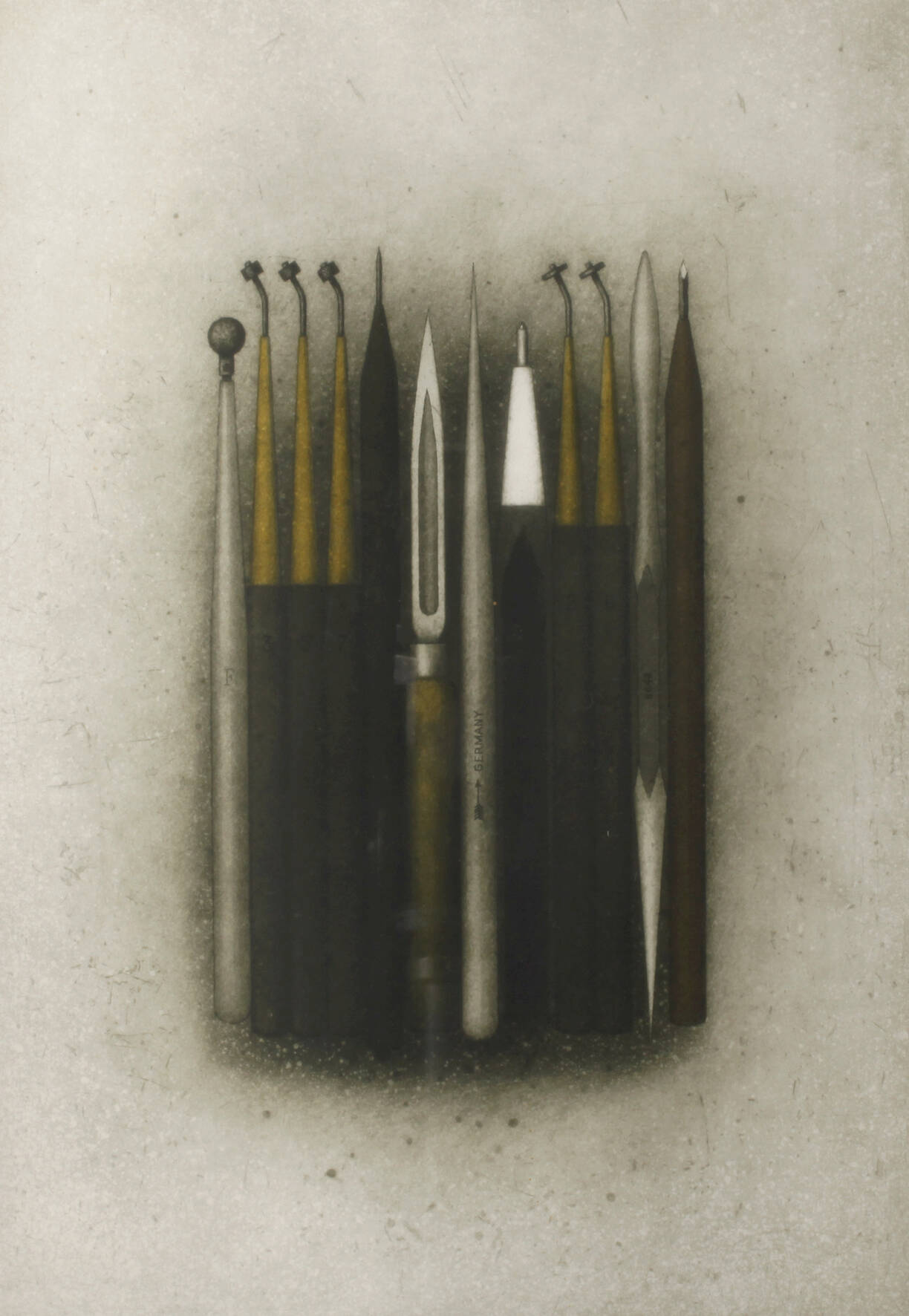 Friedrich Meckseper, "Radierwerkzeuge"