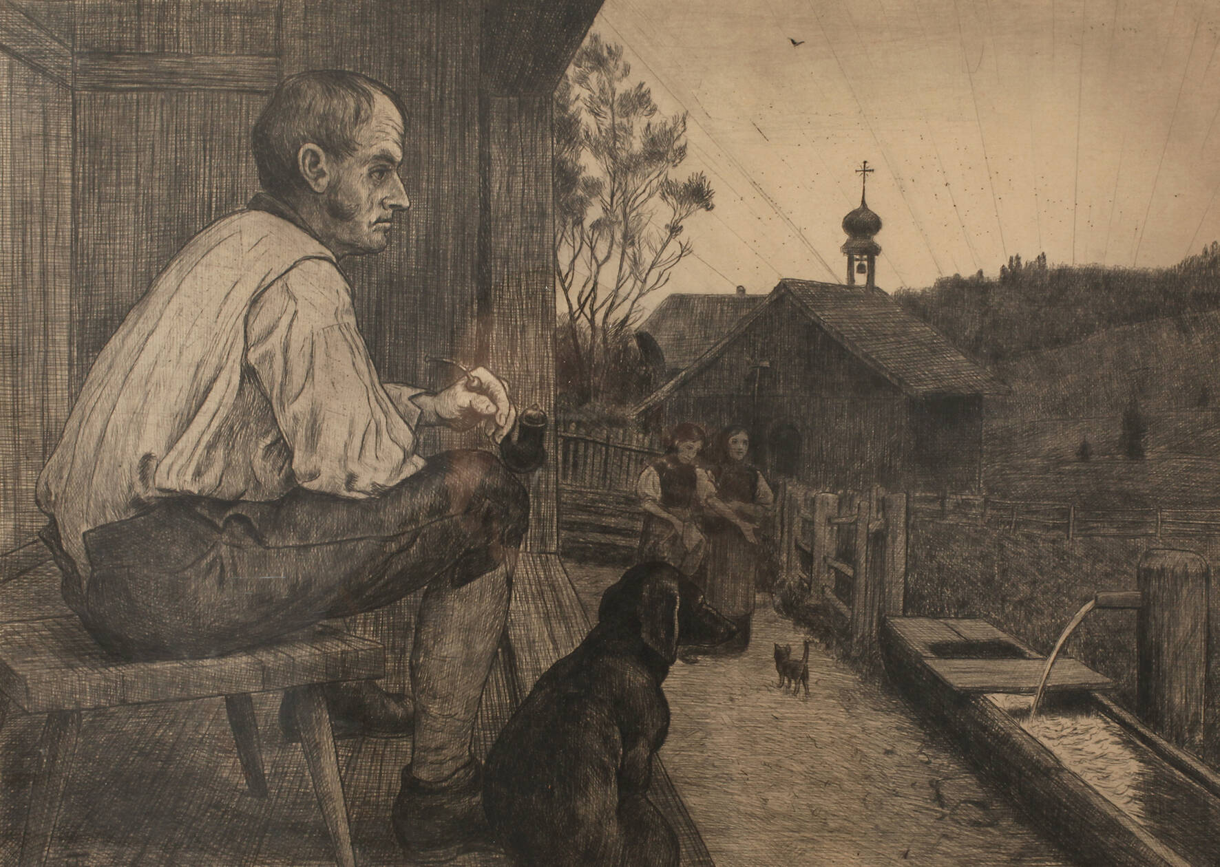 Prof. Hans Thoma, "Feierabend"