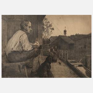 Prof. Hans Thoma, "Feierabend"