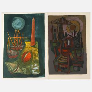 Rudolf Weissauer, Paar Linolschnitte