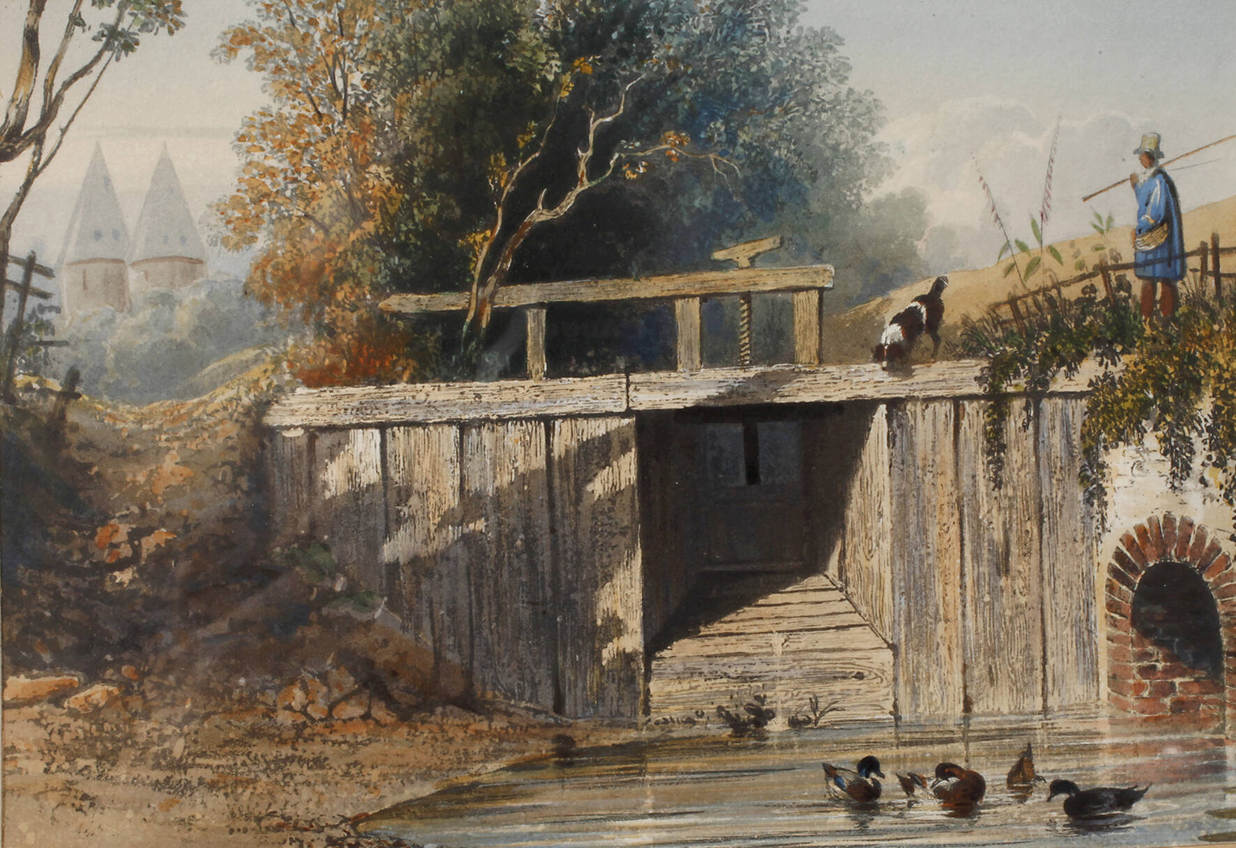 Wanderer an der Brücke