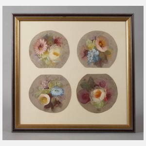 Vier Blumenbuketts