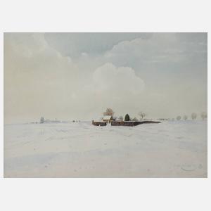 Prof. Wilhelm Herberholz, "Winter am Niederrhein"