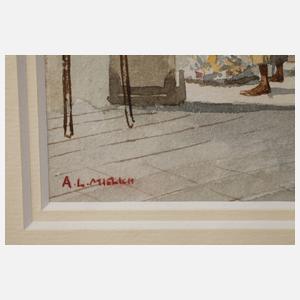 Alphons Leopold Mielich, Im Palast