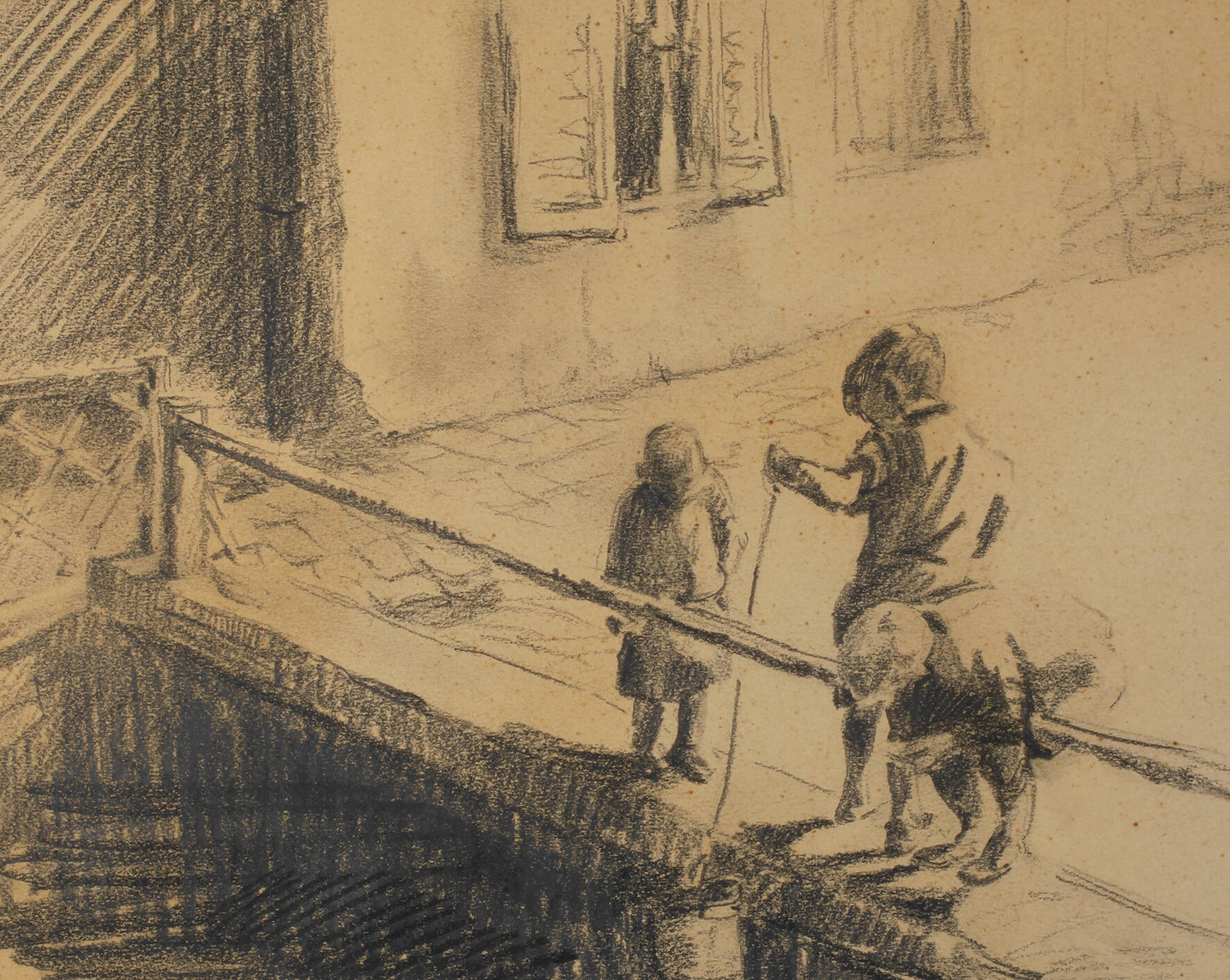 Max von Schmieder, attr., Kinder am Bachufer