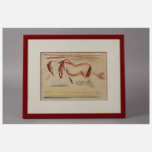 R. Sinze, Pferdepaar