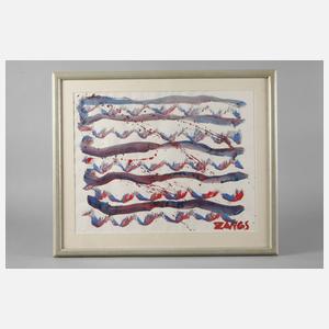 Herbert Zangs, Pinselabwicklung