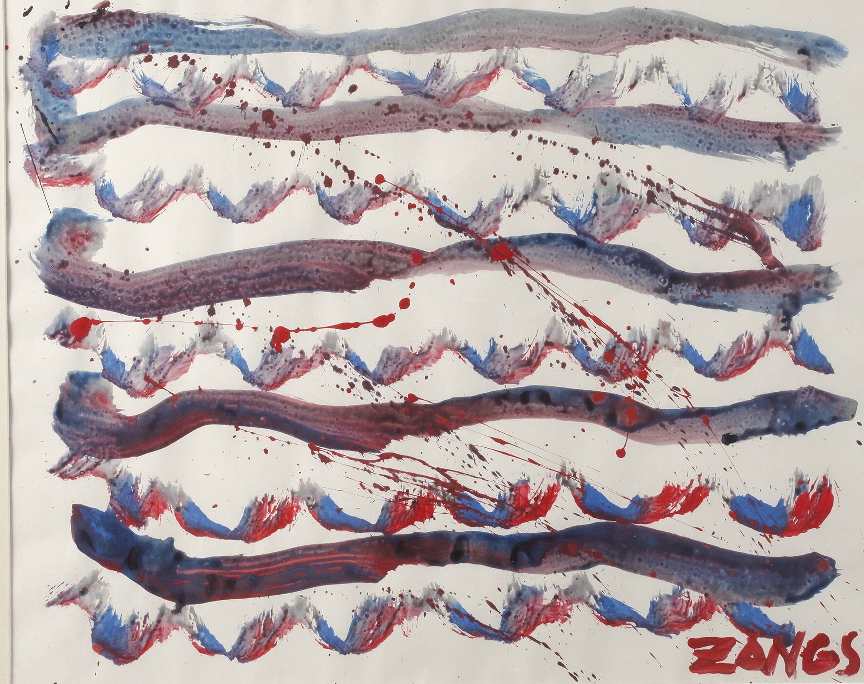 Herbert Zangs, Pinselabwicklung