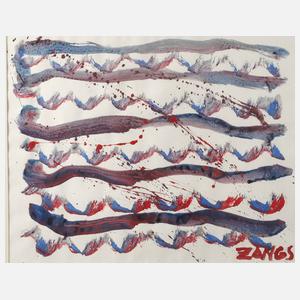 Herbert Zangs, Pinselabwicklung