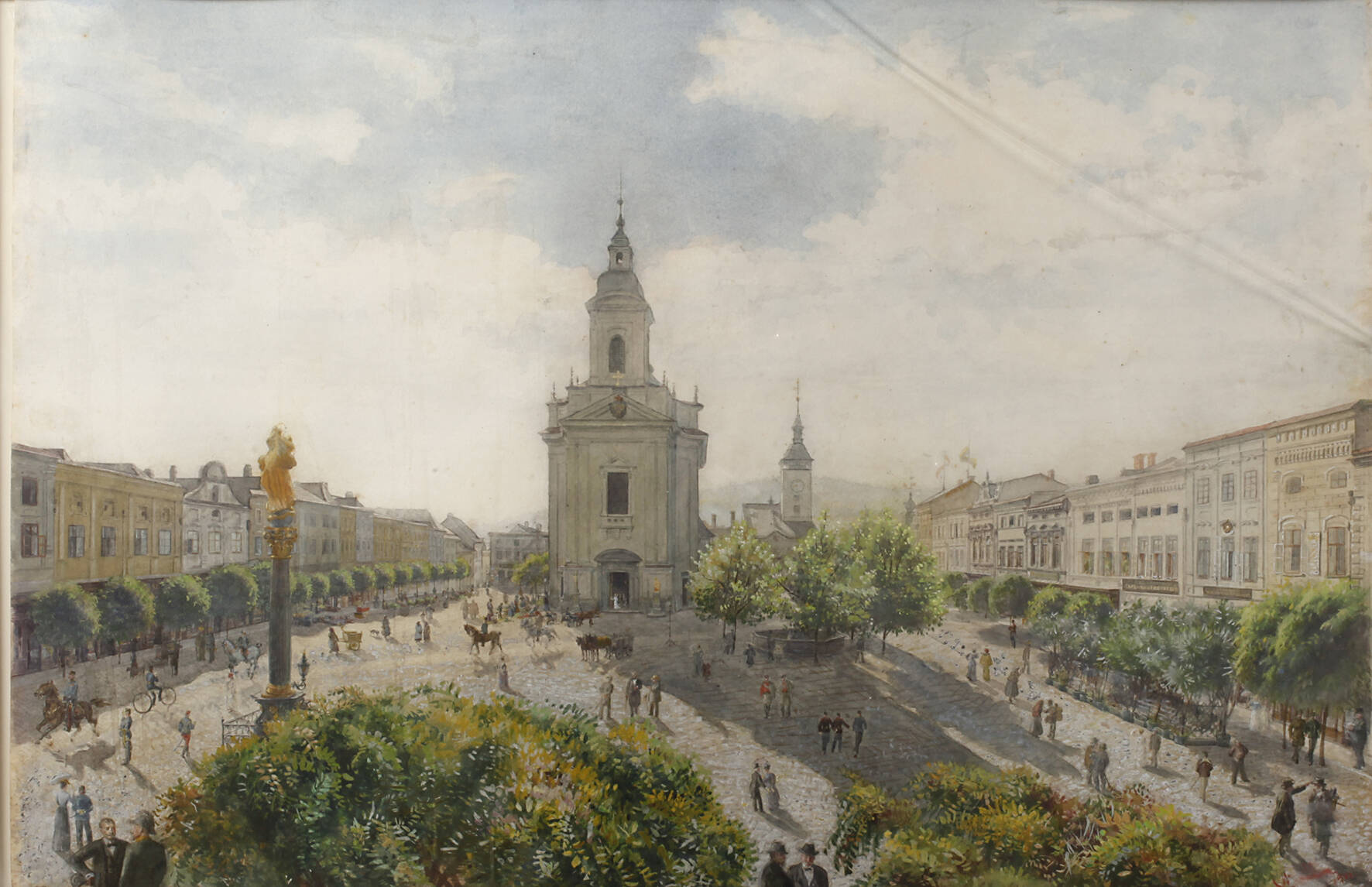 Marktplatz in einer Kleinstadt