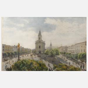 Marktplatz in einer Kleinstadt