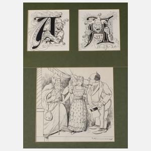 Joseph Hermannsdorfer, Konvolut Illustrationen