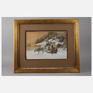 Prof. Erwin Oehme, Männer in nordischer Landschaft