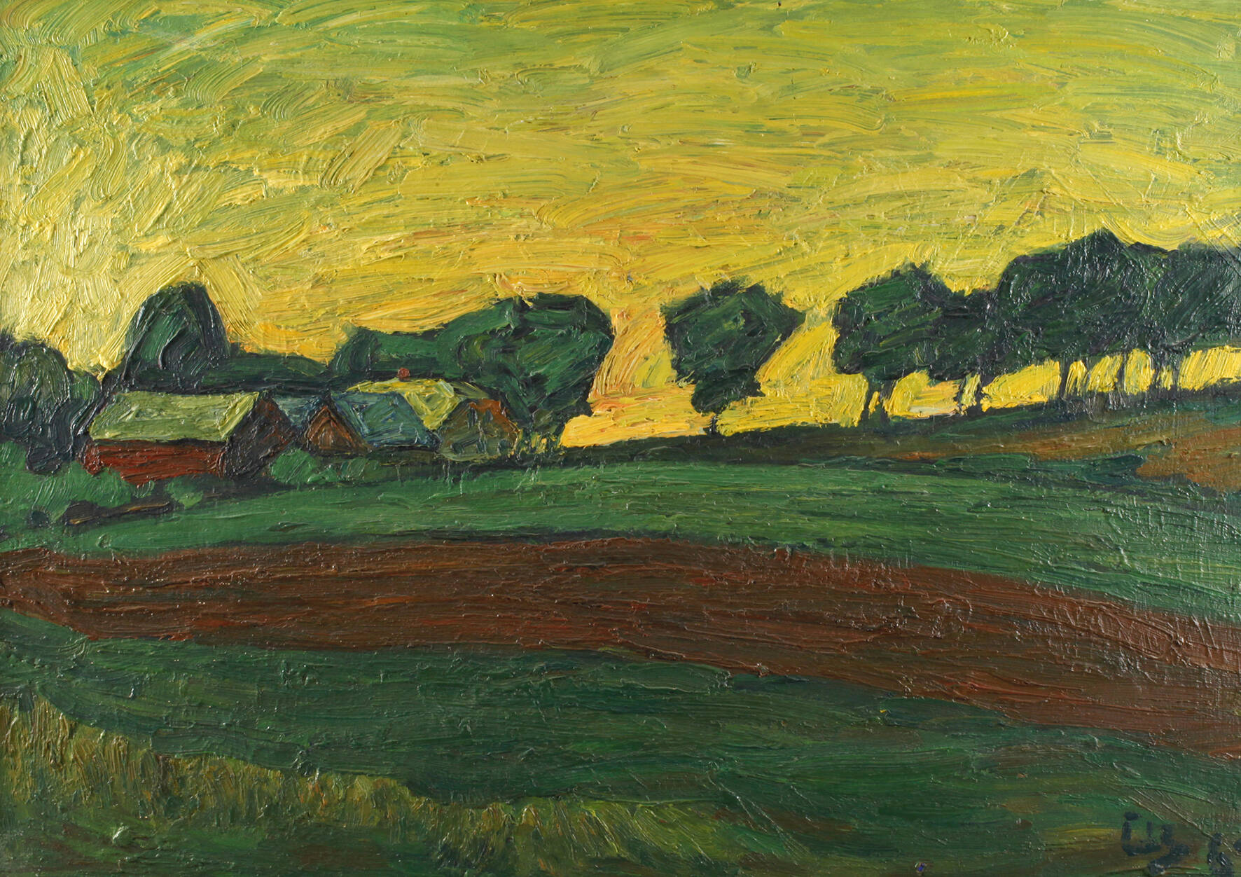 Fredo Bley, Landschaft in Obermylau